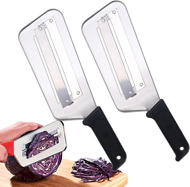 Stainless Steel Vegetable & Fruit Slicer โ Heavy-Duty Dual Blade Cutter for Kitchen (2 Pc)